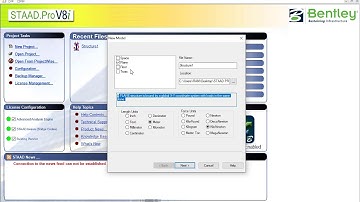 PART 4 - CREATING A NEW PROJECT IN STAAD PRO