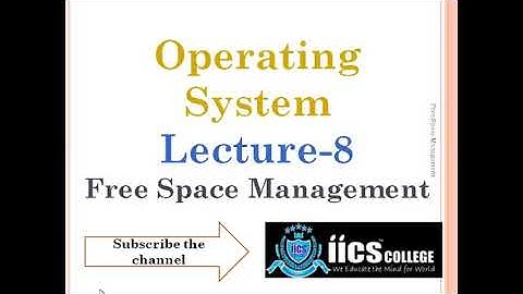 Operating System | Free Space Management | Unit-5 | By Riyaz Sir | IICS COLLEGE
