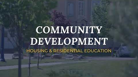 UNC Housing & Residential Education: Community Development