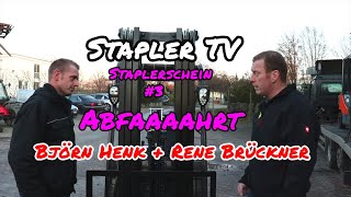 Stapler TV  Abfahrtskontrolle, Staplerschein Praxis  mit Björn Henk und Rene Brückner