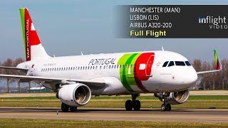 TAP Air Portugal Full Flight: Manchester to Lisbon - Airbus A320 (with ATC, multi camera, map)