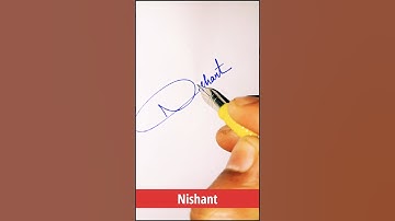 N letter sign Nishant name #youtube #calligraphy #trend #shorts #art