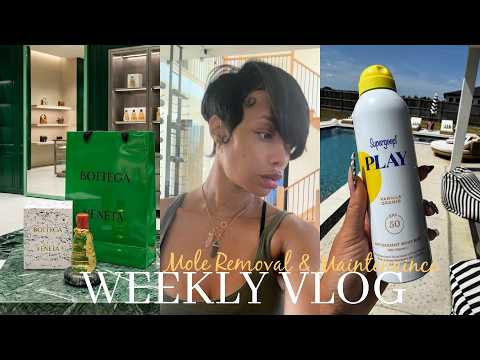 WEEKLY VLOG | Mole Removal, New Nails, Pixie Routine, & Pool Days