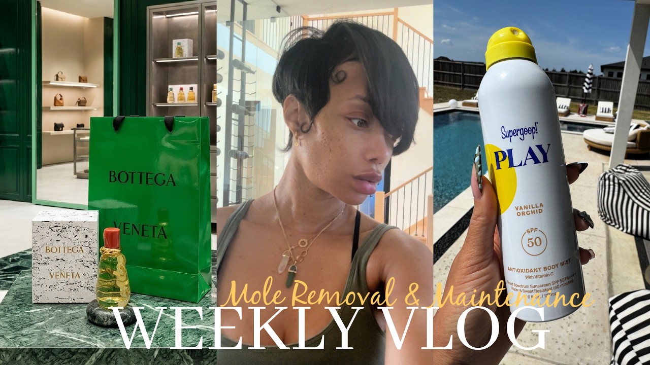 WEEKLY VLOG | Mole Removal, New Nails, Pixie Routine, & Pool Days