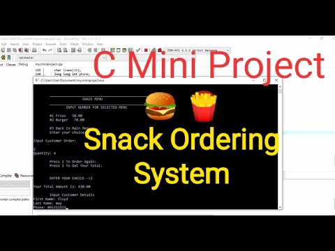 Project: Food Ordering System in C Language