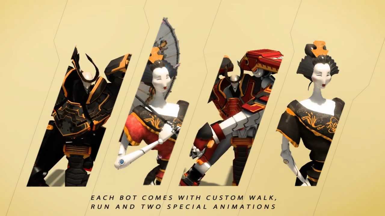 Iron Fusion Samurai and Geisha Bots - PlayStation®Home