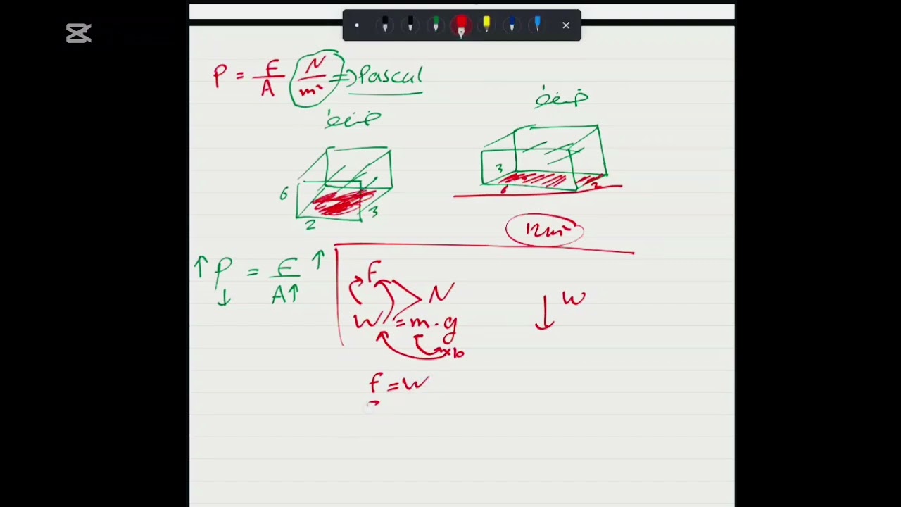 باب الضغط فيزياء اولى ثانوي محاضرة رقم1