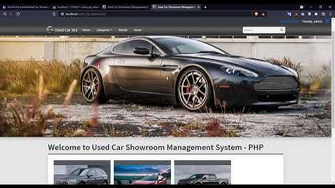 Online Pre-owned or Used Car Showroom Management System in PHP DEMO