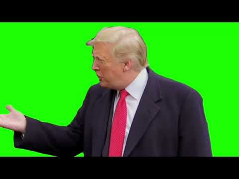 trump stupid question green screen
