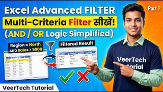 Advanced Excel FILTER Function Part 2 (Hinglish) | AND & OR Logic Explained