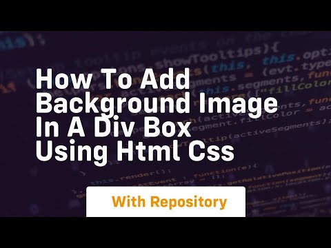 How to add background image in a div box using html css