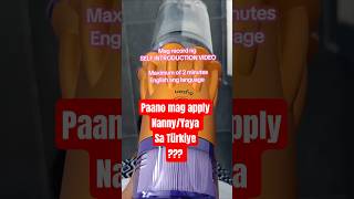 PAANO MAG APPLY SA TÜRKIYE? #türkiye #nanny #shorts #shortvideo #yaya #applynow #pinas #dyson