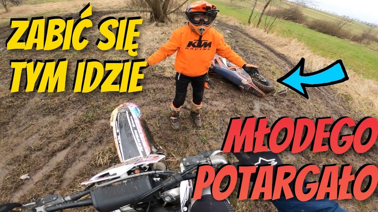 Młodego przerosła moc tego potwora, ale w terenie bardzo trudne warunki SX 85 / Młodego potargało