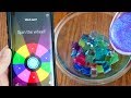 Mystery Wheel of Slime Dares Challenge! What Happens when you Freeze Glue?