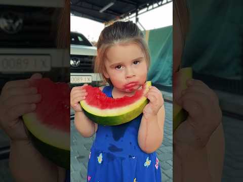 Cute baby eating watermelon #shorts#comedy #funny