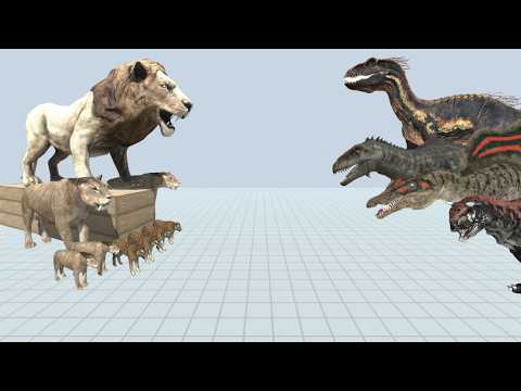 Lion Team vs Indoraptor Team | ARBS
