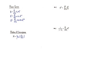 Power Series & Radius of Convergence