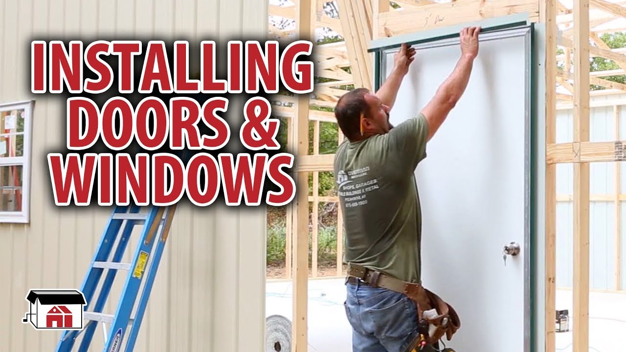 Installing Doors & Windows on our DIY Shop Building Kits YouTube