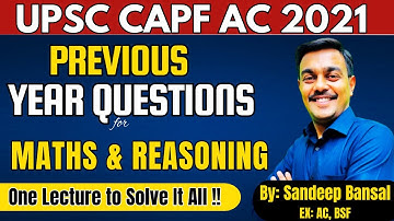 CAPF AC 2021: Maths & Reasoning FULL ANSWER KEY & EASY EXPLANATIONS |