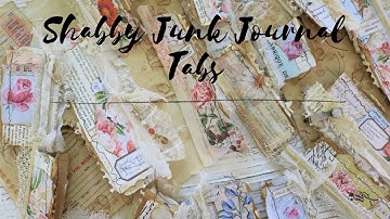 Craft With Me, Lets Make Some Shabby Tabs - Junk Journal Tab Tutorial - The Paper Cameo Printabels