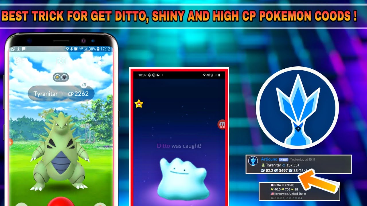 BEST TRICK TO GET SHINY, DITTO, AND HIGH CP POKEMON COORDINATES IN