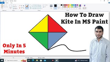 How To Draw Kite In MS Paint || MS Paint || MS Paint Me Patang (Kite) Ki Drawing Kaise Banaye ||