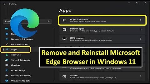 Remove and Reinstall Microsoft Edge Browser in Windows 11