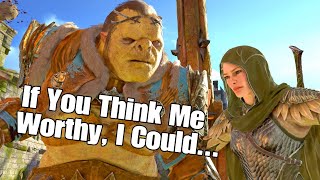 Orc Asks Eltariel If He Can Go With Her To The Undying Lands!!! - Shadow Of War