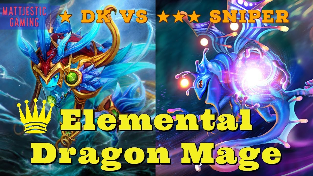 ★ Dragon Knight VS ★★★ Sniper! Dota Auto Chess Rook High Rank Replay, Elemental Dragon Mages