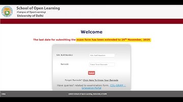DU SOL Exam Form For 3rd / 5th / 7th Semester | Exam form has been extended to 25th November, 2025