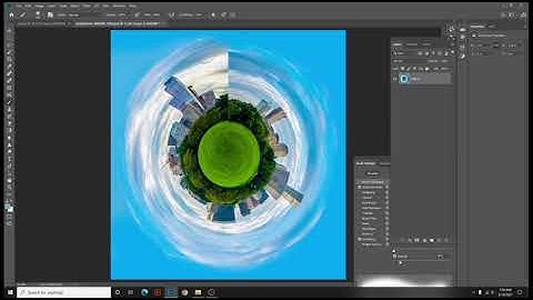 How to create tiny Planet Effect Photoshop Tutorial sinhala