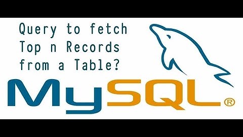Sql Query - Write a query to fetch top n records? || helpumyway