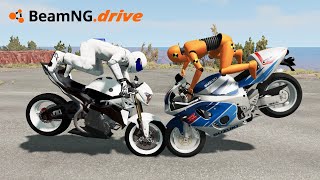 Beamng Drive Mods - Yamaha Yzf-R6 - Crashes & Wheelies - Motorcycle Accidents