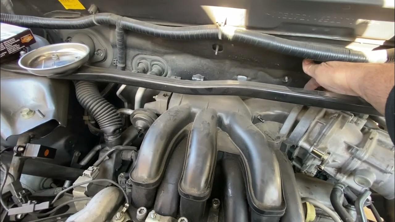 2005 Toyota Highlander spark plug change PART 2 - YouTube