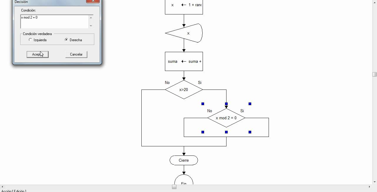 DIAGRAMA DE FLUJO 4003. DFD. EJEMPLO CICLO MIENTRAS (WHILE). - YouTube