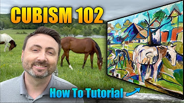HOW TO:  CUBISM 102 - THE LANDSCAPE (FULL VIDEO)   #cubism #art #painting #artlesson #abstractart