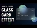 How to create glass card effect in adobe xd | Adobe XD tutorial