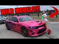 WILD MODELS LOVE LOUD MUSCLE CARS SENDING IT OUT OF CAR SHOW!!!
