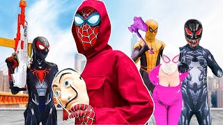 Team Spiderman vs Bad Guy Team in Real Life - Rescue Pink Spider Girl From Joker