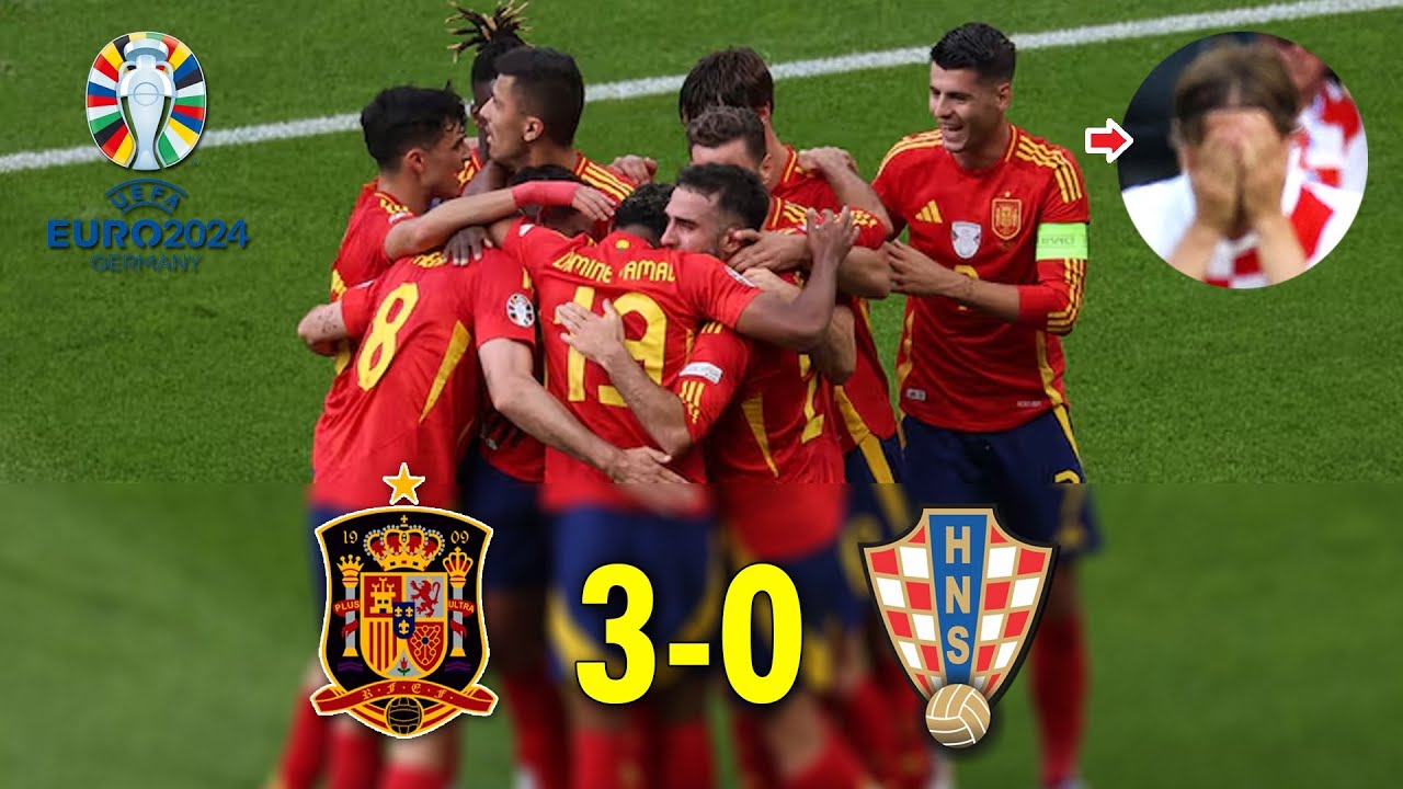 ESPAÑA Destrozo a  CROACIA (3-0)  EUROCOPA 2024