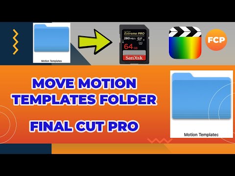 Move Final Cut Pro Motion Templates Folder to an external drive