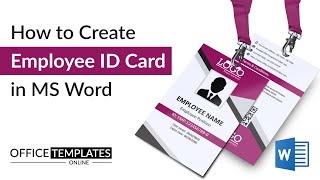 How to Design Employee ID Card in MS Word | Identity Card Design