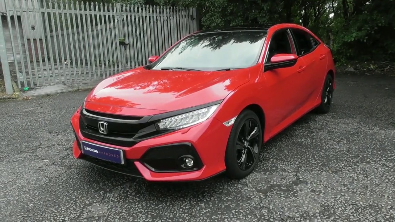 Honda CIVIC 1.0 EX finished in Rallye Red ,video walkaround ! - YouTube