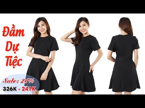 Đầm xòe tay ngắn dễ thương giá rẻ giảm giá đến 26%! hai màu