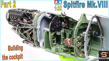 Tamiya Spitfire Mk.VIII 1/32 Scale Model Aircraft Build - Part 2 Building the Cockpit