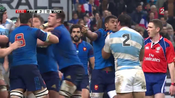 la plus drôle bagarre de rugby dans les vestiaires France vs Argentine