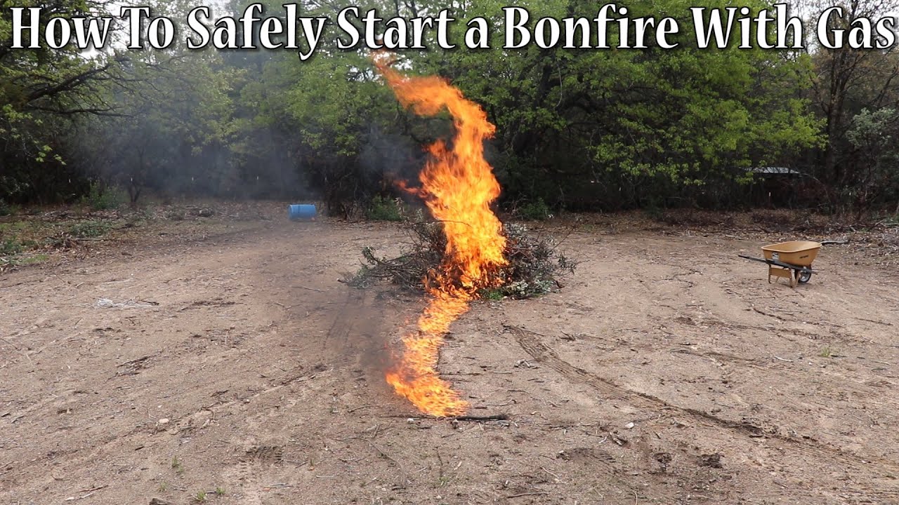 How to Safely start a Bonfire with Gas YouTube
