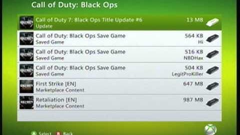 Xbox 360 Delete Black Ops Patch Tutorial