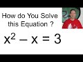 How do you solve this equation