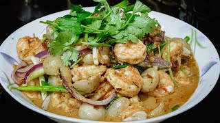 泰式荔枝炒蝦仁｜Multi-language CC subtitles｜Thai Lychee Stir-fried Shrimp｜タイ風ライチ海老炒め｜กุ้งผัดลิ้นจี่ไทย